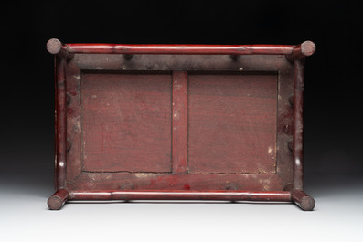 Three Chinese hongmu stands, 19/20th C.
