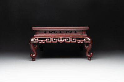 Three Chinese hongmu stands, 19/20th C.