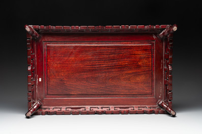 Three Chinese hongmu stands, 19/20th C.