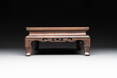 Three Chinese hongmu stands, 19/20th C.