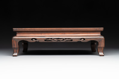 Three Chinese hongmu stands, 19/20th C.