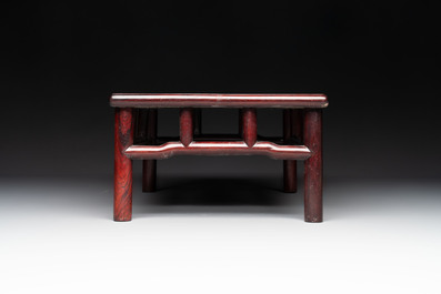 Three Chinese hongmu stands, 19/20th C.