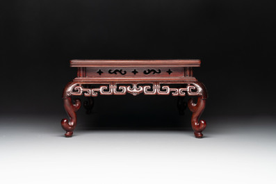Three Chinese hongmu stands, 19/20th C.