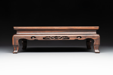 Three Chinese hongmu stands, 19/20th C.