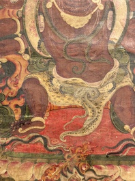 A fine Tibetan 'Vajrabhairava' thangka, 18/19th C.
