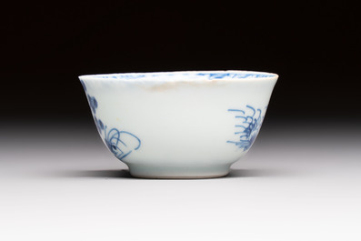 A varied group of ten Chinese blue, white and famille rose wares, Yongzheng/Qianlong