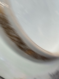 A Chinese famille rose '18 Luohan' punch bowl, Qianlong
