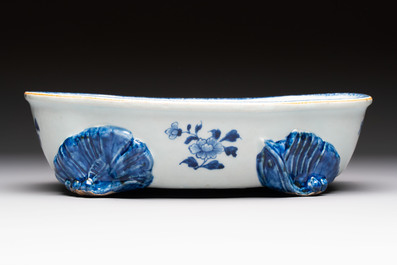 A varied group of ten Chinese blue, white and famille rose wares, Yongzheng/Qianlong