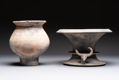 Four Thai pottery vases, Ban-Chiang, 7/4th C. B.C.