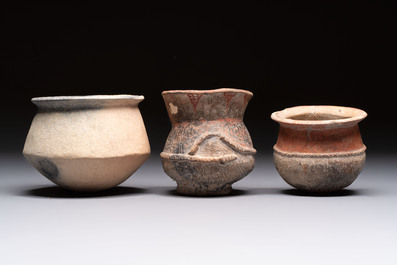 Five Thai pottery wares, Ban-Chiang, 7/4th C. B.C.
