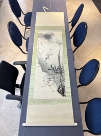 In the manner of Zhang Daqian 張大千 (1898-1983): 'Three friends of winter', ink and colour on paper