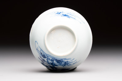 A varied group of ten Chinese blue, white and famille rose wares, Yongzheng/Qianlong