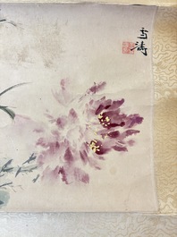 In the manner of Wang Xuetao 王雪濤 (1903-1982): 'Peony', ink and colour on paper