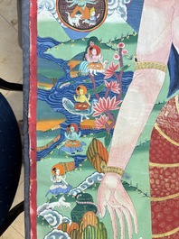 Two Tibetan thangkas depicting a Mandala and Chakras, 19th C.