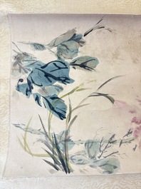In the manner of Wang Xuetao 王雪濤 (1903-1982): 'Peony', ink and colour on paper