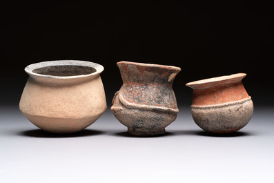 Five Thai pottery wares, Ban-Chiang, 7/4th C. B.C.