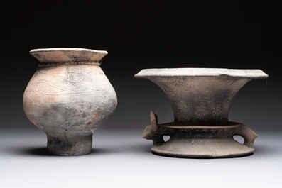 Four Thai pottery vases, Ban-Chiang, 7/4th C. B.C.