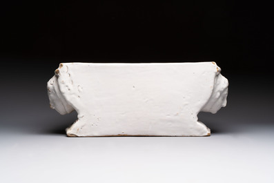 A large Brussels faience 'A la Haie Fleurie' water basin, 18th C.