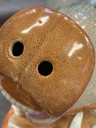 A rare Chinese famille rose 'boar head' tureen and cover, Qianlong