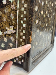 A Japanese Nanban portable lacquer cabinet, Momoyama, late 16th/early 17th C.
