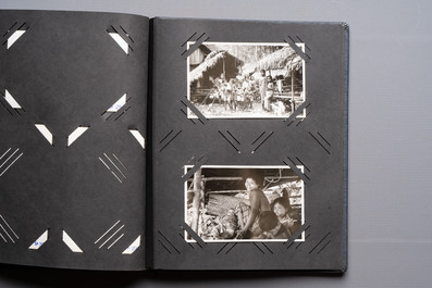 A collection of four photo albums and fieldwork prints documenting South and Southeast Asia, 20th C.