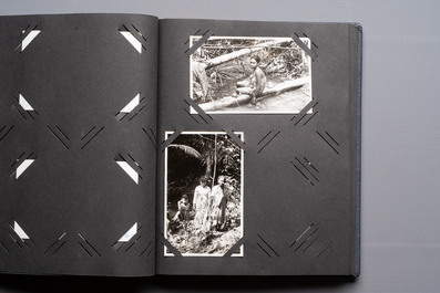 A collection of four photo albums and fieldwork prints documenting South and Southeast Asia, 20th C.