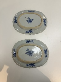 13 Chinese blue and white 'Xi Xiang Ji' serving dishes, Qianlong