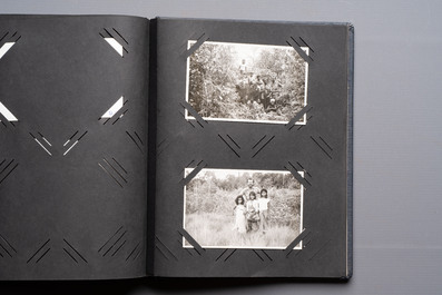 A collection of four photo albums and fieldwork prints documenting South and Southeast Asia, 20th C.