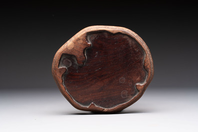 Six Chinese wooden and bamboo carvings, 19/20th C.
