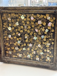 A Japanese Nanban portable lacquer cabinet, Momoyama, late 16th/early 17th C.