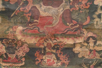 A fine Tibetan 'Vajrabhairava' thangka, 18/19th C.