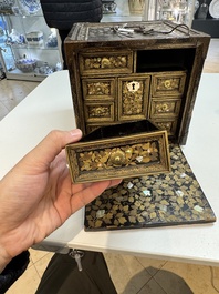 A Japanese Nanban portable lacquer cabinet, Momoyama, late 16th/early 17th C.