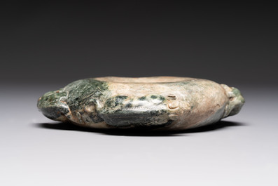 Three Chinese archaistic jade carvings, 20th C.