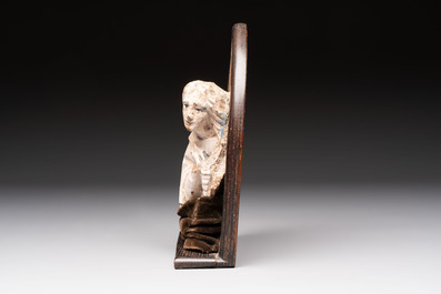 An Italian 'Luca Della Robbia'-style fragment of Saint John The Evangelist, 2nd half 15th C.