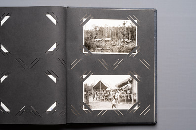 A collection of four photo albums and fieldwork prints documenting South and Southeast Asia, 20th C.