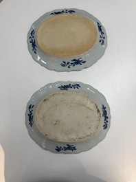 13 Chinese blue and white 'Xi Xiang Ji' serving dishes, Qianlong