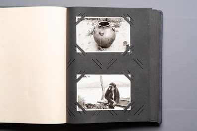 A collection of four photo albums and fieldwork prints documenting South and Southeast Asia, 20th C.