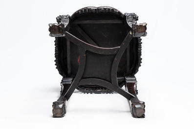 A large Chinese hongmu stand, 19th C.