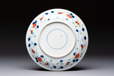 A Chinese Imari-style 'Dragon and Phoenix' plate, Kangxi