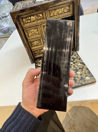 A Japanese Nanban portable lacquer cabinet, Momoyama, late 16th/early 17th C.
