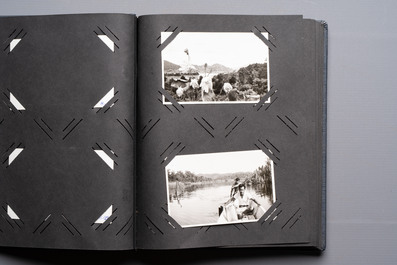 A collection of four photo albums and fieldwork prints documenting South and Southeast Asia, 20th C.