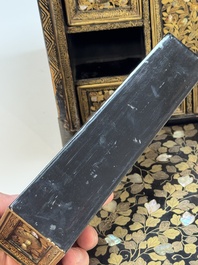 A Japanese Nanban portable lacquer cabinet, Momoyama, late 16th/early 17th C.