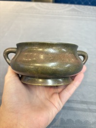 A Chinese bronze censer, Xuande mark, 19th C.