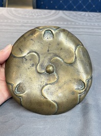 Two Chinese bronze censers and stands, Xuande mark, 19th C.