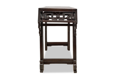 A large Chinese wooden 'Tiaoan' or altar table with chilong design, 19th C.