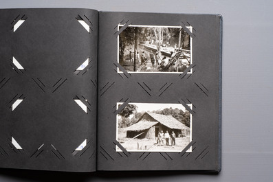 A collection of four photo albums and fieldwork prints documenting South and Southeast Asia, 20th C.