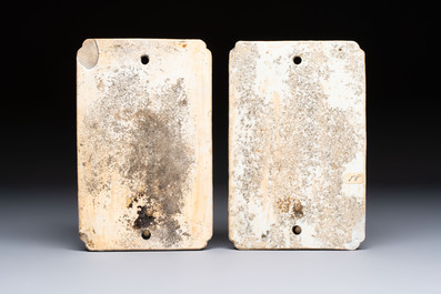 A pair of Chinese Canton famille rose 'Mandarin Subject' wall sconces, Qianlong