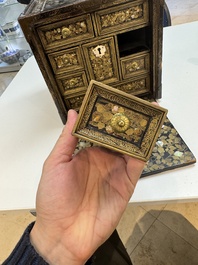 A Japanese Nanban portable lacquer cabinet, Momoyama, late 16th/early 17th C.