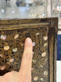 A Japanese Nanban portable lacquer cabinet, Momoyama, late 16th/early 17th C.