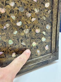 A Japanese Nanban portable lacquer cabinet, Momoyama, late 16th/early 17th C.